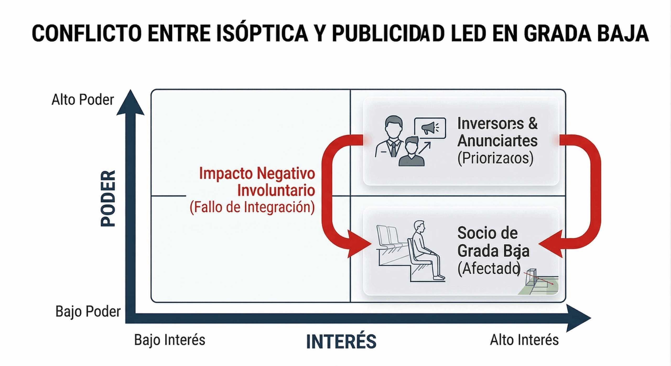 Matriz de interés/poder del caso Camp Nou.