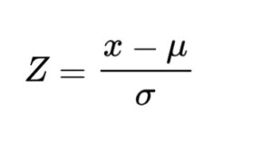 Fórmula: Z=(x-μ)/σ